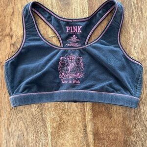 PINK Victoria's Secret Gray & Pink Sports Bra